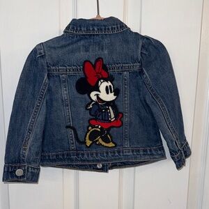 GAP Kids Blue Jean Jacket with Minnie Mouse